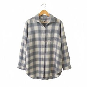 Sonoma Lavender and Gray Plaid Sleep Shirt Dress